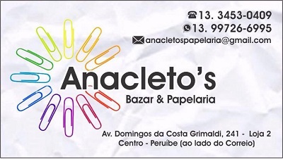 Anacleto's Bazar e Papelaria Peruíbe SP